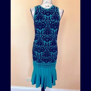 Roberto Cavalli Sparkle Knit Drop Waist Dress SZ8